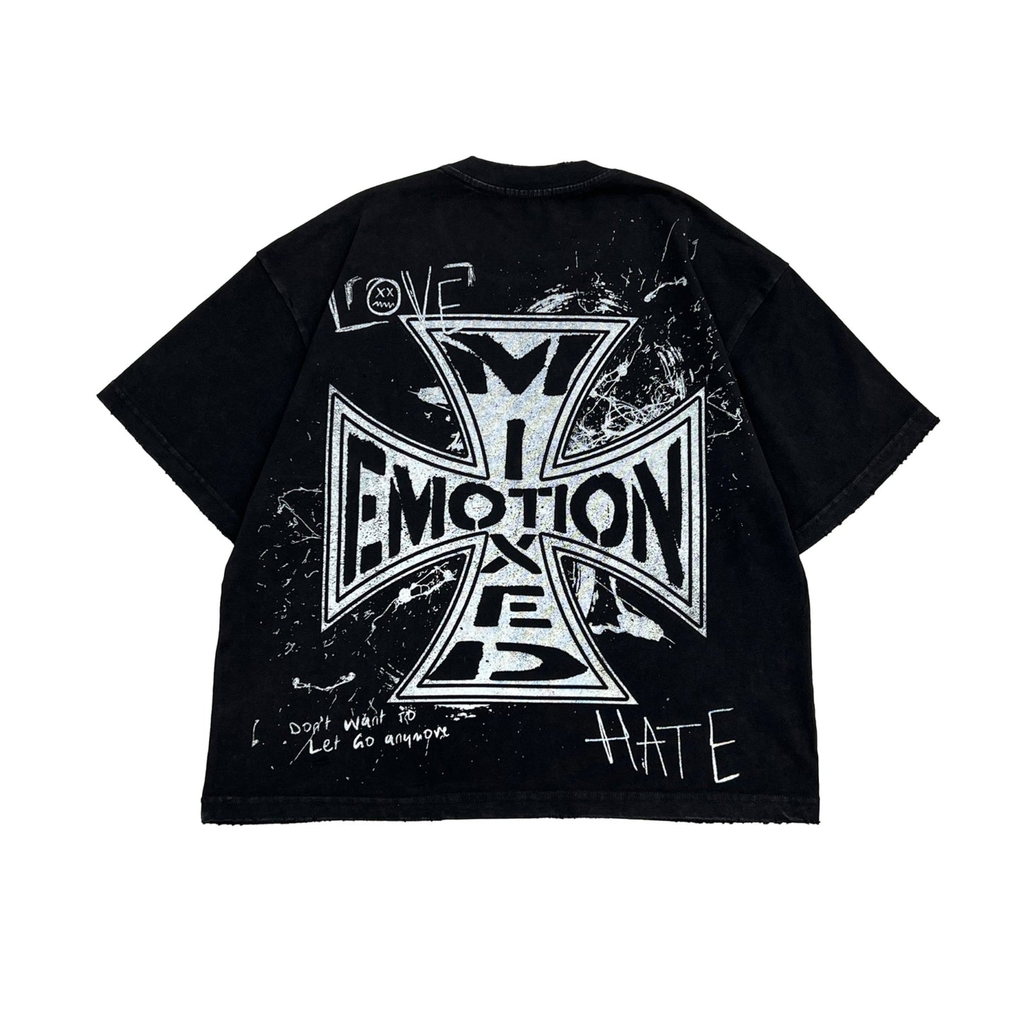 Mixed Emotional Brand Chaos Black Shir